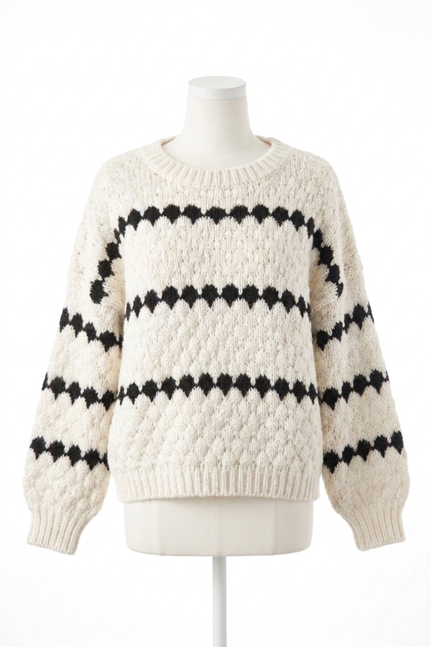 NEW HAPTICS tate knit sweater in white